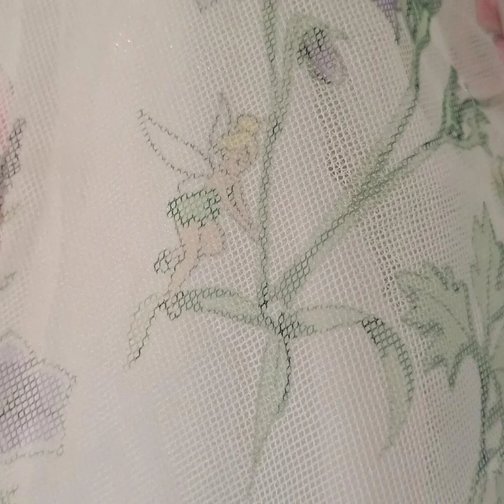Janie and Jack/Skirt/Girls 8/Ivory/Tinker Bell Floral Tulle Disney